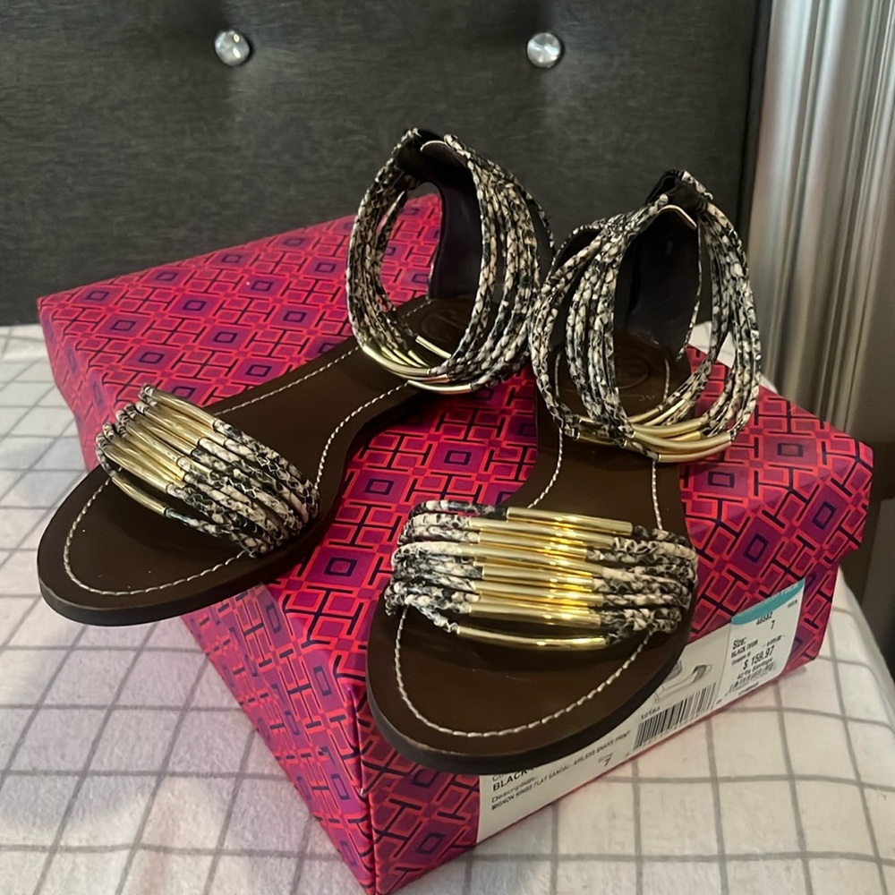 Tory Burch Mignon Rings Flat Sandals